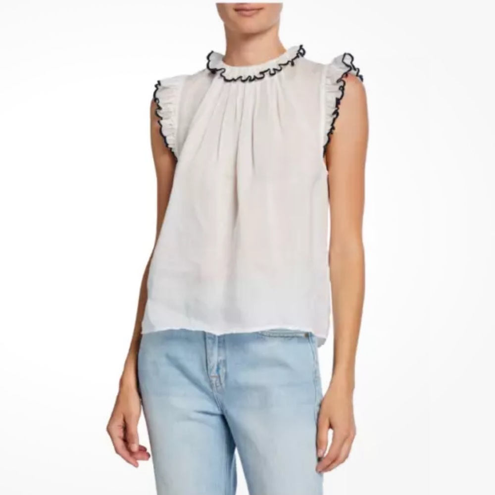 FRAME ruffle sleeve top